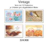 Postkartenserie Vintage neutral, 12 Stück Postkartenserie Vintage neutral, 12 Stück
