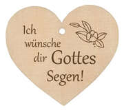 Holzherz - Ich wünsche dir Gottes Segen! Holzherz - Ich wünsche dir Gottes Segen!