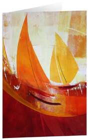 Jörgen Habedank - Kunstkarten "Lichtsegler in Orange" - 5 Stk. Kunstkarten "Lichtsegler in Orange" - 5 Stk.