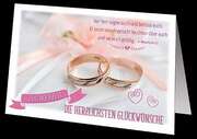 Faltkarten Hochzeit, 5 Stück Faltkarten Hochzeit, 5 Stück
