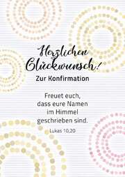 Faltkarte: Herzlichen Glückwunsch zur Konfirmation Motiv 1 Faltkarte: Herzlichen Glückwunsch zur Konfirmation Motiv 1