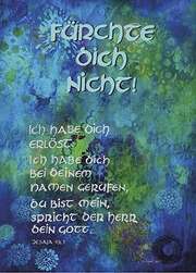 Postkarten: Fürchte dich nicht!, 4 Stück Postkarten: Fürchte dich nicht!, 4 Stück