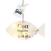 Deko-Leucht-Fisch - Gott beschütze dich Deko-Leucht-Fisch - Gott beschütze dich