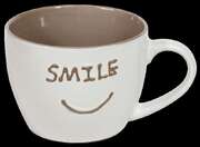Tasse XL "smile" - weiß/grau Tasse XL "smile" - weiß/grau