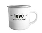 Emaille-Tasse "Love" Emaille-Tasse "Love"