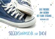 Faltkarte "Blaue Sneakers" Bibl. Unterricht Faltkarte "Blaue Sneakers" Bibl. Unterricht