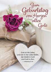 Postkarten: Zum Geburtstag von Herzen alles Gute, 4 Stück Postkarten: Zum Geburtstag von Herzen alles Gute, 4 Stück