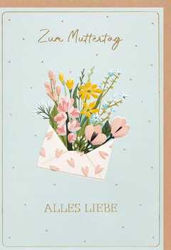 Faltkarte "Zum Muttertag alles Liebe"