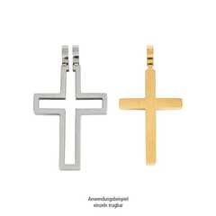 Anhänger Edelstahlkreuz - gold Anhänger Edelstahlkreuz - gold