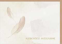 Faltkarte "Aufrichtige Anteilnahme", veredelt Faltkarte "Aufrichtige Anteilnahme", veredelt