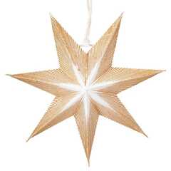 Papier-Stern weiss/gold - 7 Zacken Papier-Stern weiss/gold - 7 Zacken