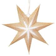 Papier-Stern weiss/gold - 7 Zacken Papier-Stern weiss/gold - 7 Zacken