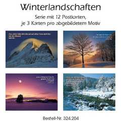 Postkartenserie Winterlandschaften, 12 Stück