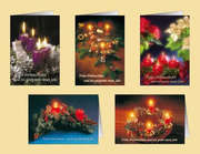 Faltkartenserie Weihnachten/Neujahr, 5 Stück Faltkartenserie Weihnachten/Neujahr, 5 Stück