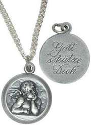 Gott schütze dich - versilbert mit Silberkette Gott schütze dich - versilbert mit Silberkette