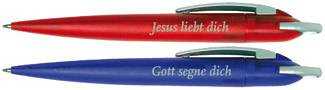 Kugelschreiber 10er-Set "Gott segene dich", "Jesus liebt dich"