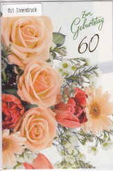 Faltkarten 60. Geburtstag - 5 Stück Faltkarten 60. Geburtstag - 5 Stück