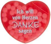 Pfefferminz-Dose Herz "Ich will dir von Herzen Danke sagen" Pfefferminz-Dose Herz "Ich will dir von Herzen Danke sagen"
