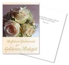 Herzlichen Glückwunsch zur Goldenen Hochzeit - Faltkarte