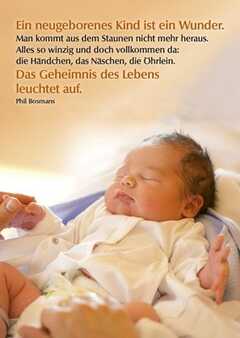 Postkarten: Ein neugeborenes Kind, 4 Stück