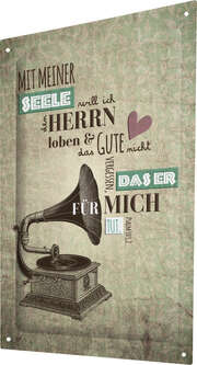 Metallschild WortProjekt: Mit meiner Seele will ich den Herrn loben Metallschild WortProjekt: Mit meiner Seele will ich den Herrn loben