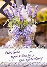 Postkarte: Herzliche Segenswünsche zum Geburtstag, 4 Stück Postkarte: Herzliche Segenswünsche zum Geburtstag, 4 Stück