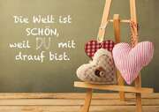 Tee-Postkarte - Die Welt ist schön, ... Tee-Postkarte - Die Welt ist schön, ...