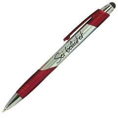 Kugelschreiber mit Touchpen "Sei behütet" - rot