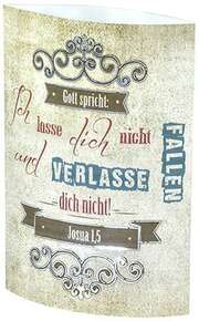 LED-Papierlampe "Gott spricht: Ich lasse dich" LED-Papierlampe "Gott spricht: Ich lasse dich"
