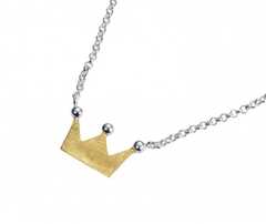 Halskette mit Anhänger Krone - goldfarben Halskette mit Anhänger Krone - goldfarben