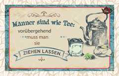 Tee-Postkarte - Männer sind wie Tee